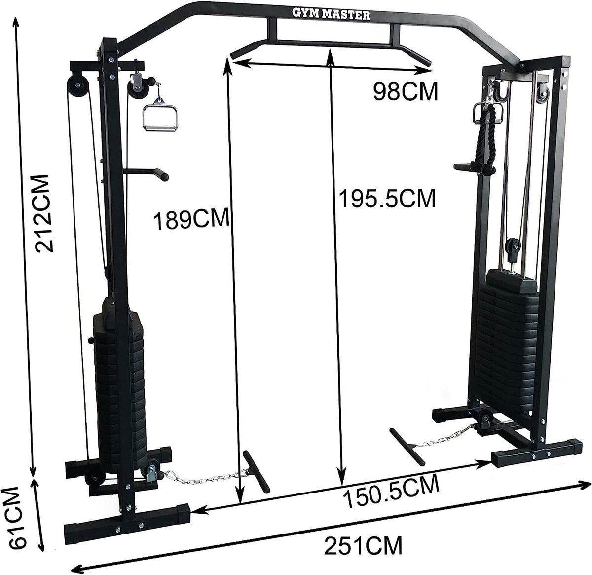 GYM MASTER 180kg cable crossover machine